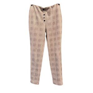 MINE Women's Plaid High-Waisted Trousers Women's Size Large